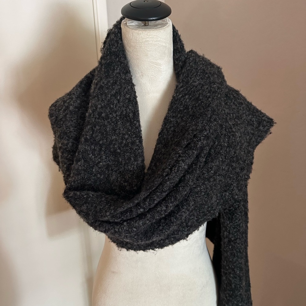 Cozy UGG Dark Charcoal Knit Scarf